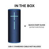 Ultimate Ears MEGABOOM 4 Portable Waterproof Bluetooth Speaker with Immersive 360-Degree Sound and Balanced Bass, Floating Speaker with 20-Hour Battery and 147ft (45m) Range - Blue