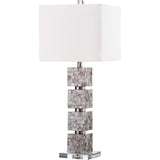 Coastal Cream Shell 31-inch Bedroom Living Room Home Office Desk Nightstand Table Lamp Set of 2 (LED Bulbs Included) Safavieh