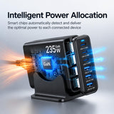Pravish 235W Charging Station, 6 Port Desktop Charger, 100W Laptop Charging