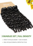Mlip Premium Burmese Curly Bundles Human Hair 26 28 30 Inch Natural, Full
