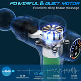 TOLOCO Massage Gun, Back Massager 10 Replacement Head for Pain Relief Deep Tissue, Percussion Massage Guns 7 Speed Level Super Quiet Electric Massager Mothers Day Gifts, Carbon