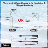 SANLIKE Telescopic Fish Gaff with Stainless Sea Fishing Spear Hook Tackle, Soft Rubber Handle Aluminium Alloy Pole for Saltwater Offshore Ice Tool