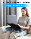 Yotnufy Adjustable Lap Desk with Cushion - 8 Angles Ergonomic Adjustment