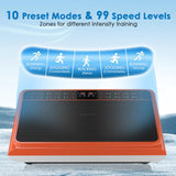 Natini Vibration Plate Exercise Machine - Whole Body Vibration Platform Machine with Pilates Bar Resistance Bands for Home Fitness Training Equipment (Orange)