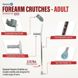 Drynarex Forearm Crutches, Adult