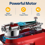 VIVOHOME 9 in 1 Multifunctional Stand Mixer with Fermentation, 6 Speed 7.5 Quart Kitchen Electric Food Mixer with Timer, Meat Grinder, Red