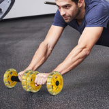 Exercise Ab Roller Wheel Tummy Weight Equipment Abdominal Roller Hand Weights Dumbbell for Yellow Fitness Device