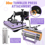 Heat Press Machine 12x15 Inch, 360° Swing Away 5 in 1 Heat Transfer Machine