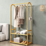Gold clothing rack, Heavy duty clothes rack, Small clothing racks for hanging clothes, Wardrobe Rack, rack for clothes (L:31.5in) BUZUEY