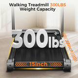 Aiteid Treadmill with Incline,3.0HP Small Treadmills for Home,Portable Electric Treadmill with Handles,Lightweight Walking Pad,Compact Running Treadmills,Walking Pad with Handle,300LBS Capacity(Black)
