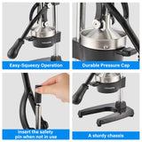 Cast Iron manual juicer, Hand Citrus juicer press, Orange Lemon Squeezer,Heavy Duty Manual Juicer,Commercial Grade,Countertop Extactor for Fruit Juice -Stainless Steel,Easy to Clean Black