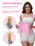 SHAPSHE Waist Trainer for Women, Tummy Control Sports Girdle, Workout Body Shaper with Adjustable Shoulder Strap Pink S