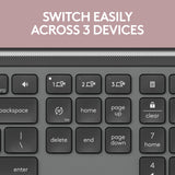 Wireless Keyboard, Sleek Design, Switch Typing, Quiet Typing, Bluetooth, Multi-OS, Windows, Mac, Chrome - Graphite Logitech