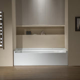 WOODBRIDGE 60” x 32” Alcove Soaking Bathtub in white with Left-Hand Drain Hole – Tub Only (No Wall Panels)