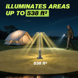SakerPlus Portable Camping Light, 14000mAh Telescopic Camping Lantern with Rechargeable Power Supply, Dimmable Magnetic Tent Lamps 6000 Lumen Outdoor Work Lights for Hiking,Camping,Home Emergency