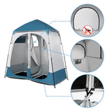 Vasitelan 2 Room Shower Tent, 7.5 FT Instant Pop Up Shelter with Carrying Bag, Privacy Changing Room Tent for Portable Toilet, Easy Setup, Perfecr for Camping, Dressing Outdoor or Indoor