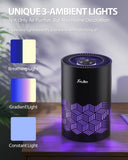 FreAire Air Purifiers for Bedroom Up to 1086 Ft², Air Purifiers for Home with Lights, HEPA Air Purifier Removes Dust Smoke Pollen Dander Smell, for Home/Pets/Bedroom