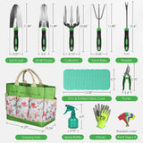Gardening Gifts for Women & Men, Garden Tools Set Kit with Bag, 11 Piece Gardening Hand Tools