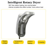 Standing Hair Dryer, Adjustable Vertical Hairdressing Heater, Professional Salon Equipment With Rolling Wheels | 360° Rotating Head | Intelligent Temperature & Time Control | Adjustable Angle | Silver
