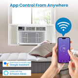 8000 BTU Window Air Conditioner, Window AC Unit 115V Cools Up to 350 Sq.Ft, Energy Saving with Remote & App Control & Timer, Perfect for Small Bedroom or Living Room, Easy Install Kit