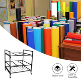 ZAQYCM Rolling File Cart for Blueprint, Poster, Plans, Gift Wrapping Paper and Map - Metal Yoga Mat Storage Holder for Home Office