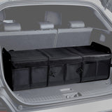 NINEDUCK Car Trunk Organizer with Lid - Heavy-Duty Extra Large Premium Black Oxford Cargo Storage NINEDUCK