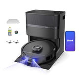 Shark PowerDetect UV Reveal | 2-in-1 Robot Vacuum & Mop for Carpets & Hard Floors | Powerful Suction for Pet Hair | Self-Clean, Self-Empty, Heated Mop Wash & Dry | UV Stain Detect | Black | RV3020XE