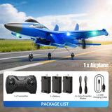 Tubokoro Foam RC Plane for Kids Adults Beginner, Remote Control Airplane RC Jet Helicopter Plane for Kids Adults with 3 Batteries, 2.4GHz Remote Control Fighter Toys with Gyro Stabilizer Easy to Fly