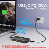 Laptop Docking Station 3 Monitors for HP, 8-in-1 USB C Dock with 2 HDMI, DP