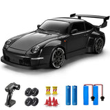 ACAMMZAR RC Drift Car, 1:24 Remote Control Car for Kids, 20KM/H 4WD High Speed RC Cars with Lights, Extra Racing Tires, Vehicle for Adults Boys Girls, Black