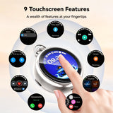 NE71 AI Translation Earbuds, Retro Pocket Watch Bluetooth Headphones with LCD Touch Screen Case, Support 164 Languages, 60h Playtime, Noise Cancellation, Wireless Earbuds Suitable for Women and Men