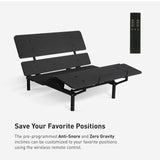 Bedgear Flex L Adjustable Bed Base Frame - Queen Size - Wireless Remote Control, Zero Gravity Base for Pressure Relief, Compatible with All Mattresses