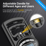 Hand Grip Strength Tester Trainer - Electronic Hand Dynamometer Forearm Grip Strengthener Exerciser Digital Training Gauge 265 Lbs 120 Kgs for Sport Home School Use HICHOR