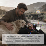 Pet Memorial Gifts for Dogs Cats - Look for me in the Rainbows Crystal Suncatcher Pet Loss, Pet Sympathy, Rainbow Bridge Sympathy Gifts for Loss of Dog Cat, Thoughtful Dogs and Cats Remembrance