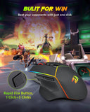 Redragon Wireless Gaming Mouse, Tri-Mode 2.4G/Bluetooth/USB-C, 7 Programmable Buttons