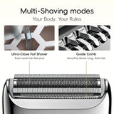 yoose Electric Razors for Women, IPX7 Alloy Body Bikini Trimmer for Women (USB-C, Trimmer Comb, Multi Shaving Modes), Portable Size, Porcelain White