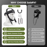 Neck Harness Weight Lifting, Neck Trainer Exerciser Equipment with Adjustable Heavy Duty Steel Chin Straps for Neck Strength and Pain Relief, Portable Head Harness for Weight Lifting,Home and Gym Use