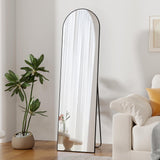 ZHUNFA Full Length Mirror,58" x16,3 in 1Full Length Mirror can Wall Mounted,Standing or Leaning,Full Body Mirrors with Aluminum Alloy Frame,Home Black