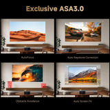 Wanbo X5 Pro Google TV Smart Projector with Wi-Fi & Bluetooth, 4K Supported, 1100 ANSI Outdoor & Home Movie Projector, Auto Focus & Keystone, HDMI 2.0, Voice Control, HDR10 (2025 Upgrade)