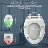 Huttdmel Raised Elongated Toilet Seat 18.5'' for Seniors – Soft Close, Quick Release & Connect, Sturdy PP Material, Won’t Loosen, Ideal for Elderly & Limited Mobility, White