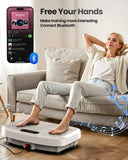 WATEYA Vibration Plate Exercise Machine, 200 Adjustable Speed Levels, 450 Lbs Capacity, Ideal for Vibration Plate for Lymphatic Drainage, Weight Loss & Whole - Body Workout (White)