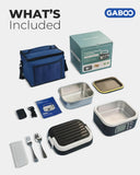 GABOO Cordless Electric Heated Lunch Box for Adults, 27000mAh Rechargeable Battery Powered Food Warmer, 100W Fast Heating, 1.5L Portable Lunch Box for Work, Truck, Travel