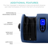 Best Choice Products Heated Shiatsu Foot Massager for Pain Relief, Plantar Fasciitis, Neuropathy, Blood Circulation w/Compact Design - Navy Blue