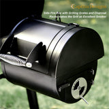 Captiva Designs Charcoal Grill with Offset Smoker, All Metal Steel Made Outdoor Smoker, 512 sq.in Cooking Area, Best Combo