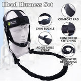 J Bryant Neck Harness Head - Weight Lifting with Resistance Bands - Adjustable Length Neck Training Strap with Door Anchor Neck Strength Training Equipment J Bryant