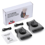 BAISEMAIN 2PCS Foot Renew Massager for Neuropathy - Ankle Heating Pad with Massage, Portable Cordless Design for Home & Travel Use, Gray