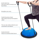 Elementool 23In Half Balance Ball with Non-Slip Base, 1600Lb Capacity Stability Trainer for Core Workouts, Includes Resistance Bands, Pump, and Bonus Ball, for Home Gym Strength