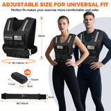 BAGAIL Weighted Vest Men, 20lbs/30lbs/40lbs Adjustable Weighted Vest for Woman with Removable Iron Weights - 40lb