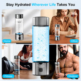 Hydrogen Water Generator Bottles, Hydrogenated Water Bottle with SPE PEM Technology, 460ml(16OZ) Hydrogen Water Bottle Generator for Home, Office, and Travel-Certified H2 Generator-Gift Box