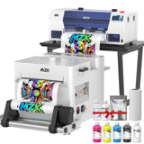 MZK 14'' A3+ F1080 DTF Printer&Shaker,24/7 Auto-Cleaning Mode+White Circulation+Ink Anti-Clog Filter,5'' Multi-Function Touch Screen,2X Printing Speed vs L1800,Dual Ink Level Alert,Gift Ink 2 Years